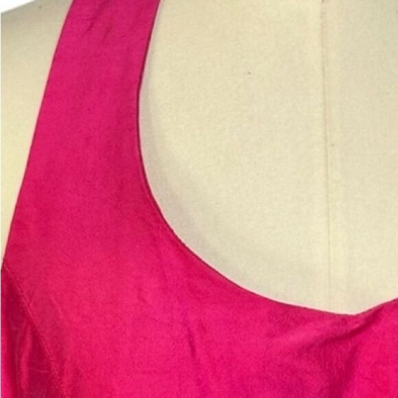 Sara Campbell Vintage 1980s Pink Silk Halter Midi Dress| Size 8 - Picture 10 of 10